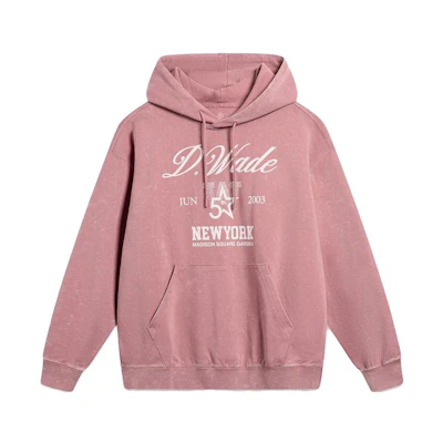 Li-Ning Wade Series Alphabet Print Pullover Hoodie Unisex - Su Mei Pink AWDT499-6
