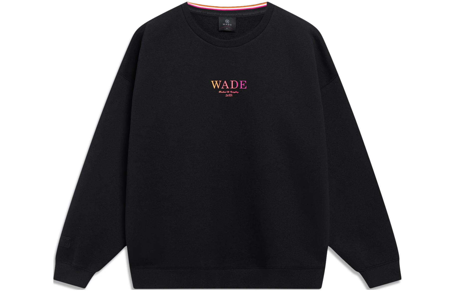 Li-Ning Wade Series Alphabet Pullover Hoodie Unisex - Black AWDT143-7