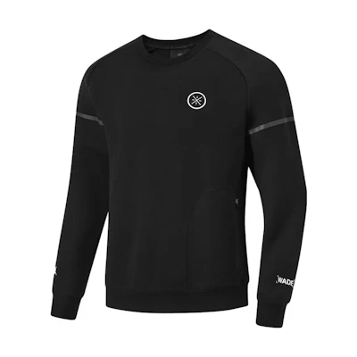 Li-Ning Wade Series Black Crewneck Sweatshirt with Logo Print AWDT921-1