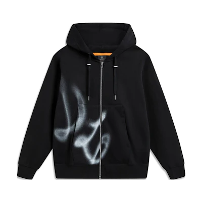 Li-Ning Wade Series Black Fleece Hoodie with Letter Print AWDTD21-4