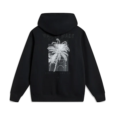 Li-Ning Wade Series Black Fleece Hoodie with Lettering AWDT945-5