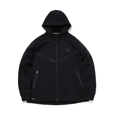 Li-Ning Wade Series Black Fleece Warm Hooded Raglan Sports Jacket AWDQ705-1