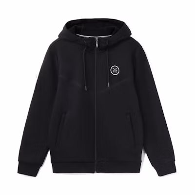 Li-Ning Wade Series Black Fleece Zipper Hoodie Jacket AWDR843-1