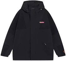 Li-Ning Wade Series Black Hooded Windbreaker Jacket with Logo for Men AFDT085-6 Li-Ning Wade Series Black Hooded Windbreaker Jacket with Logo for Men AFDT085-6