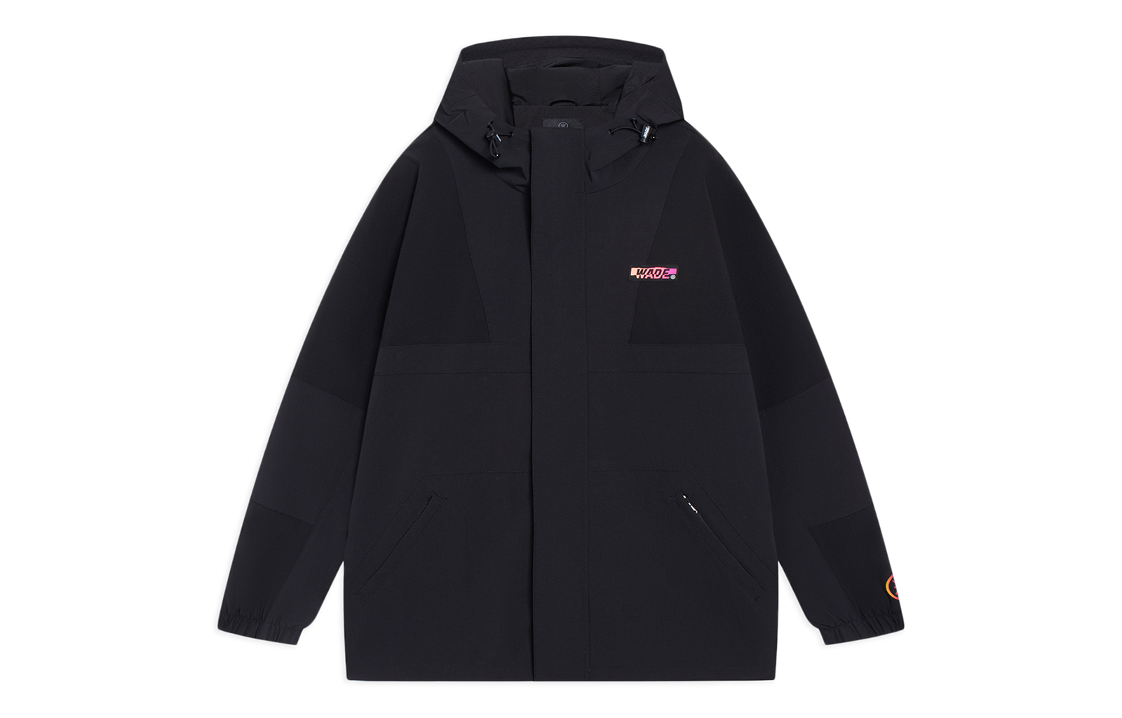 Order Li-Ning Wade Series Black Hooded Windbreaker Jacket with Logo for Men AFDT085-6