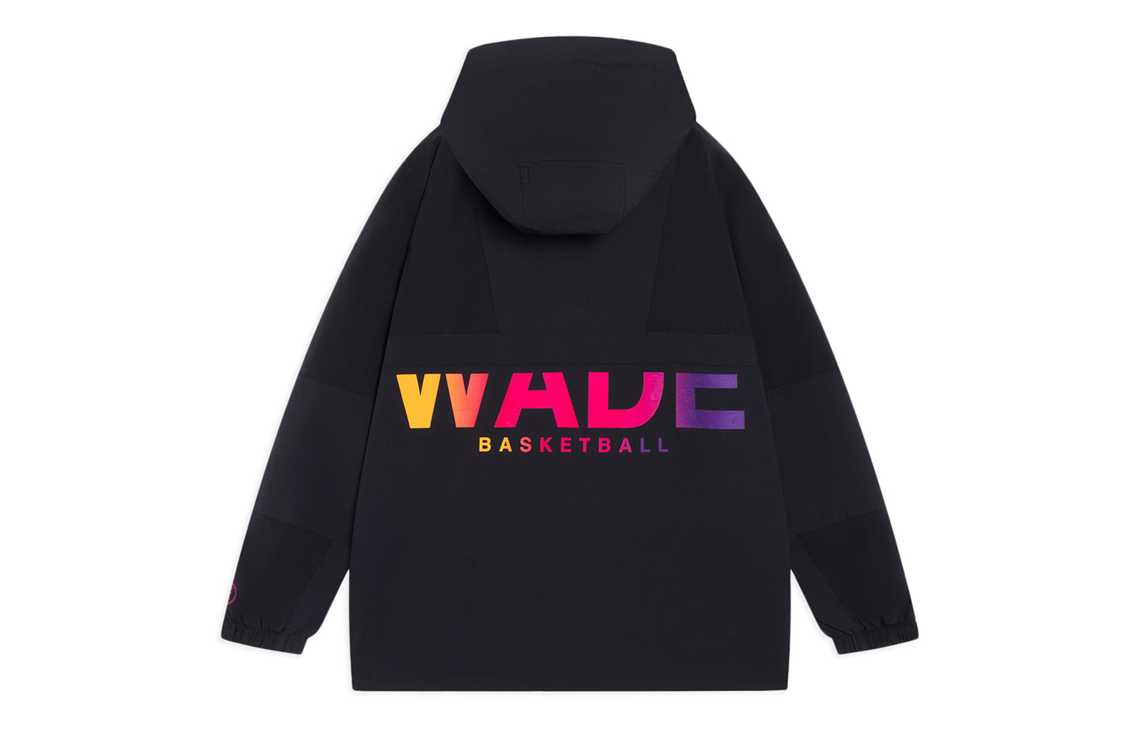 Lookbook Li-Ning Wade Series Black Hooded Windbreaker Jacket with Logo for Men AFDT085-6
