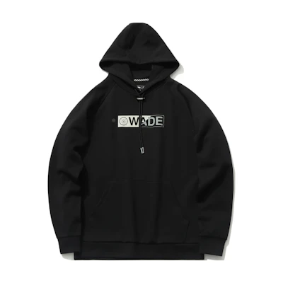 Li-Ning Wade Series Black Hoodie - Sports Casual Printed Design AWDR037-1