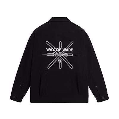 Li-Ning Wade Series Black Logo Patch Polo Collar Jacket AJMS065-1