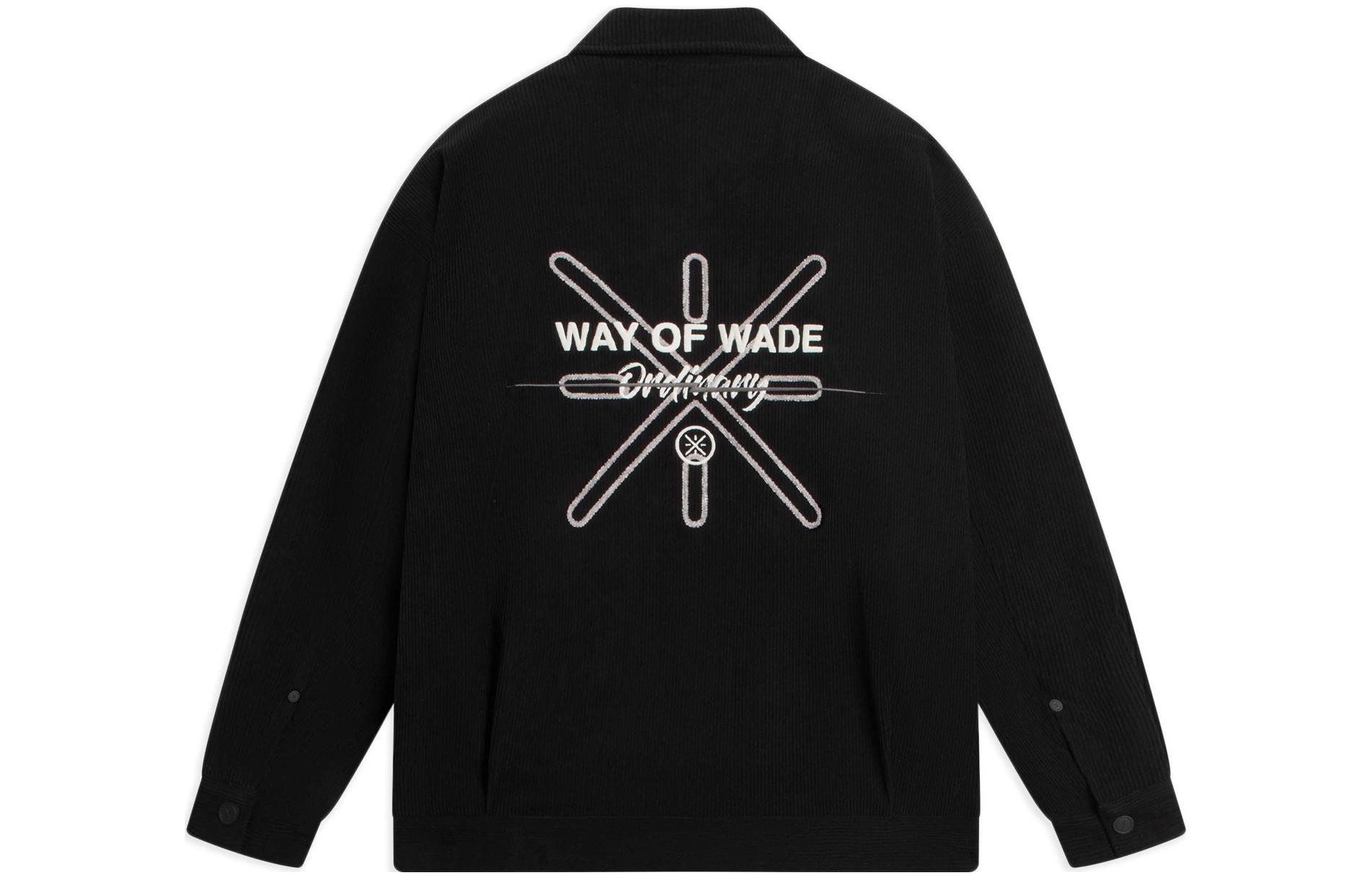 Order Li-Ning Wade Series Black Logo Patch Polo Collar Jacket AJMS065-1