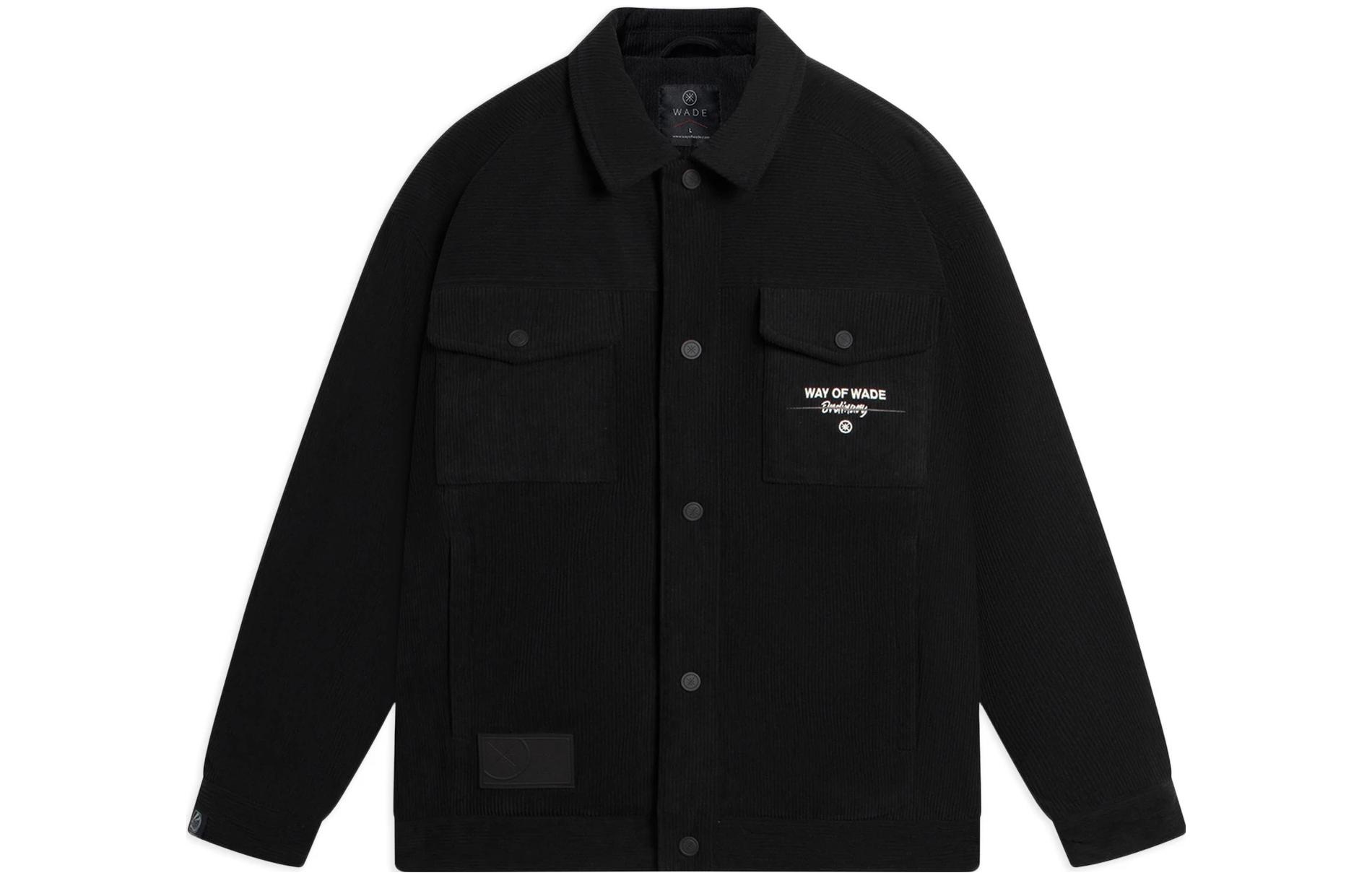 Lookbook Li-Ning Wade Series Black Logo Patch Polo Collar Jacket AJMS065-1