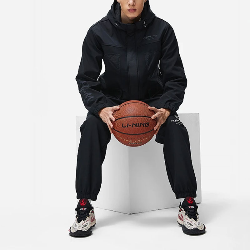 Details for Li-Ning Wade Series Black Water-Resistant Fleece Hoodie Jacket AFDT693-1