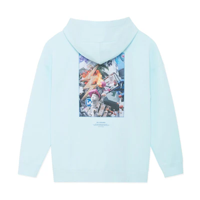 Li-Ning Wade Series Blue Graphic Print Long-Sleeve Sweatshirt Unisex AWDSE73-3