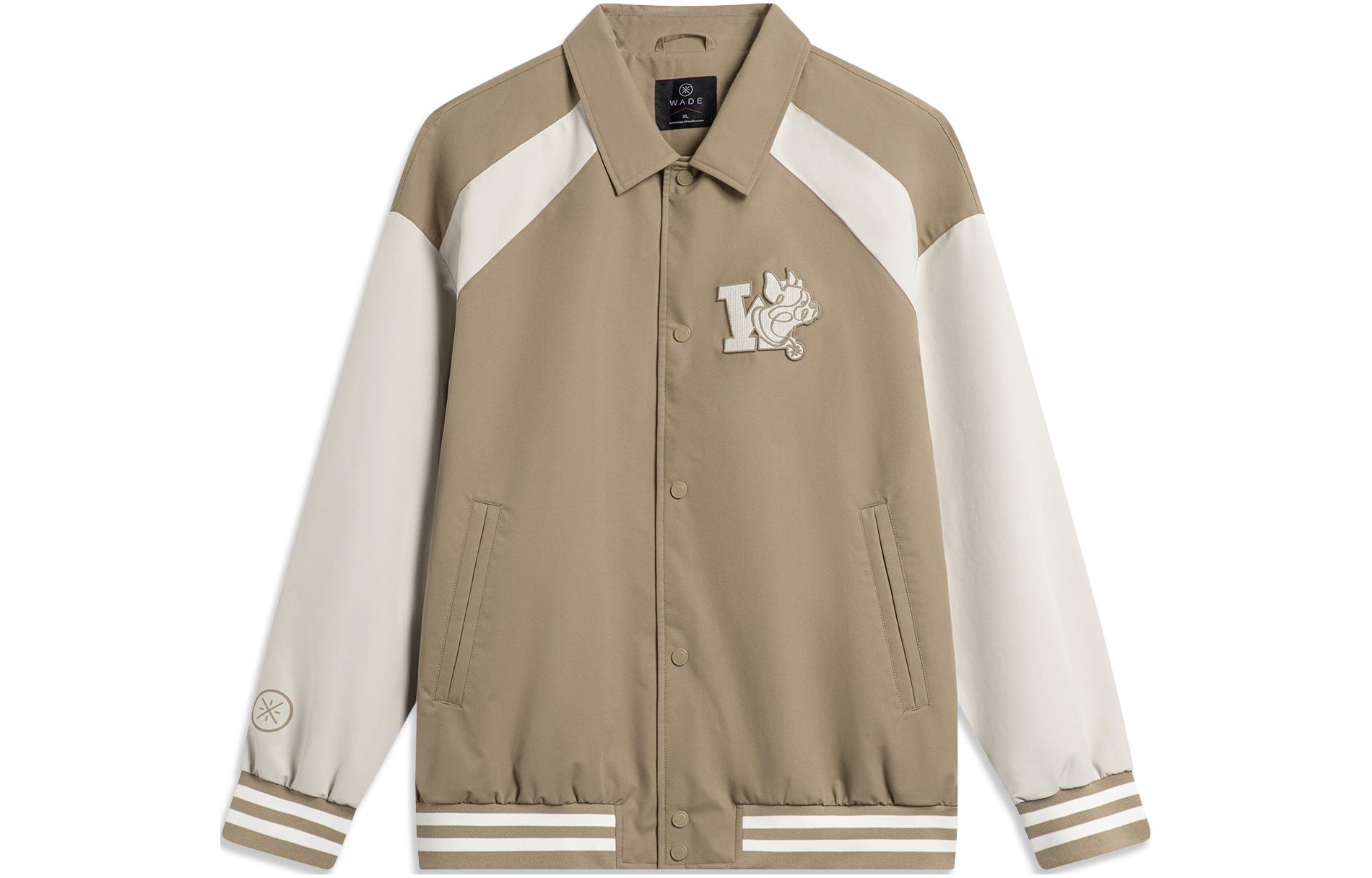 Li-Ning Wade Series Brown Coach Jacket with Letter Print Design AFDT869-2