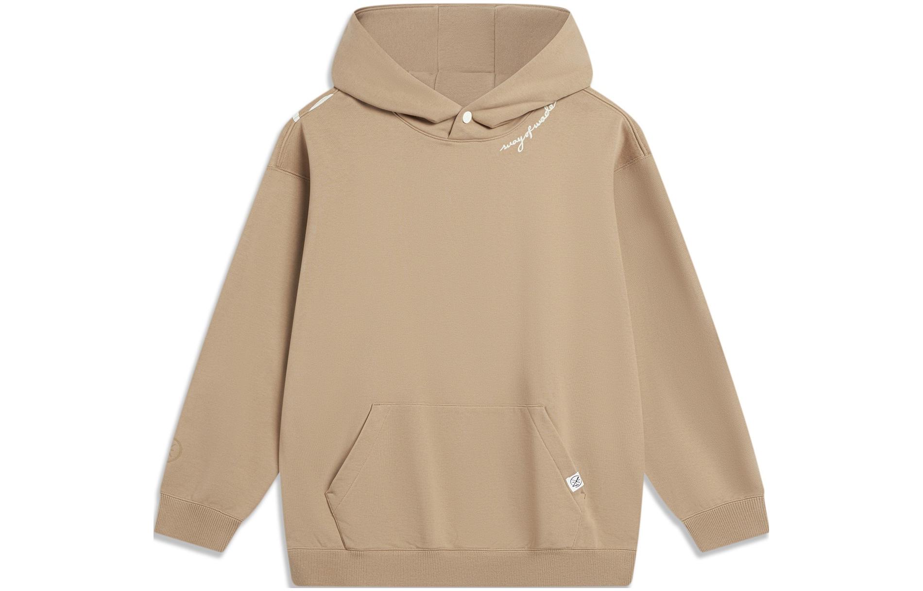 Li-Ning Wade Series Cartoon Graphic Hoodie Unisex - Light Chestnut Brown AWDTC61-3