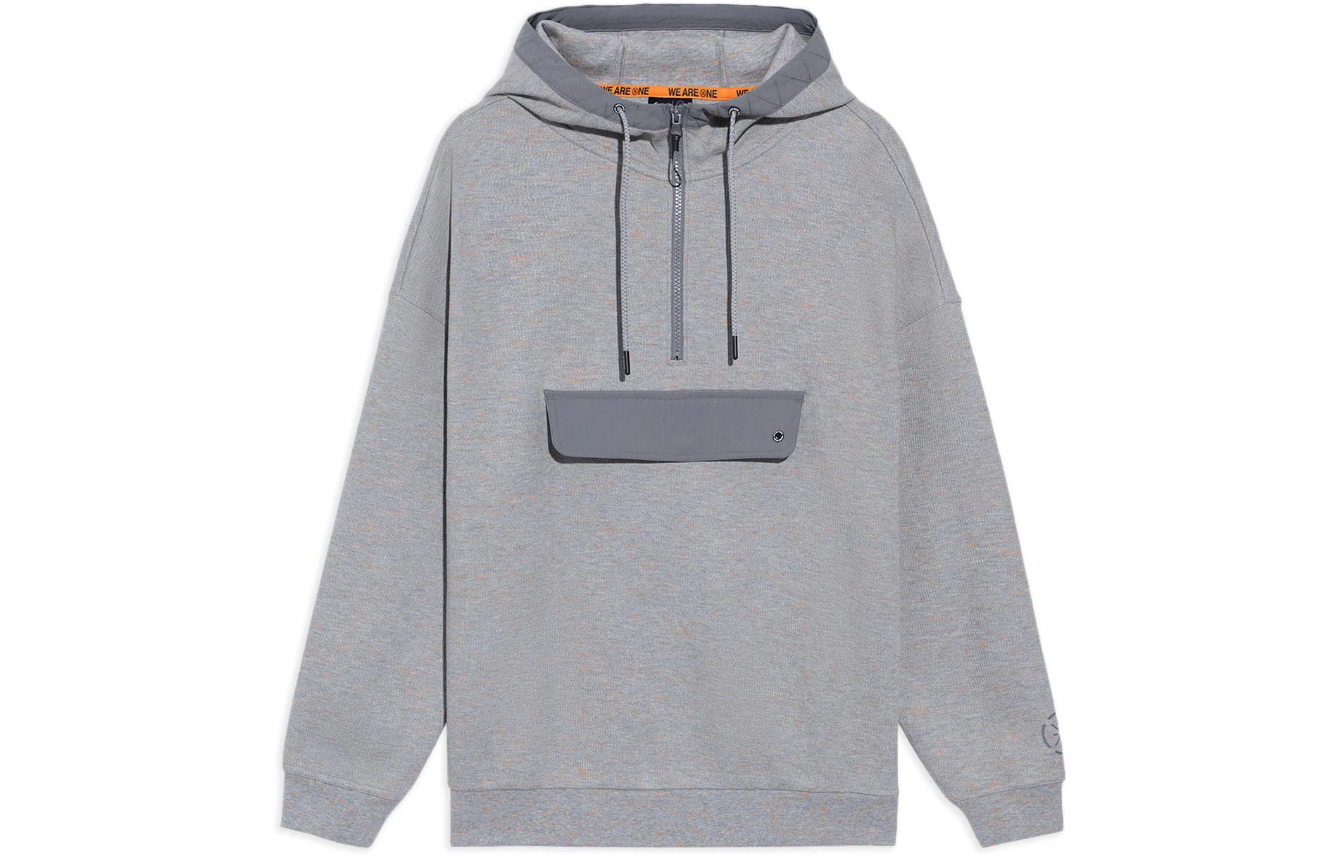 Li-Ning Wade Series Casual Pullover Letter Sweatshirt Unisex Grey AWDS195-3