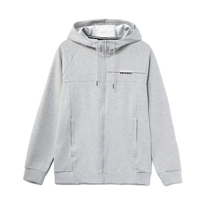 Li-Ning Wade Series Casual Sports Zipper Hoodie - Grey/Brick Color AWDR429-4