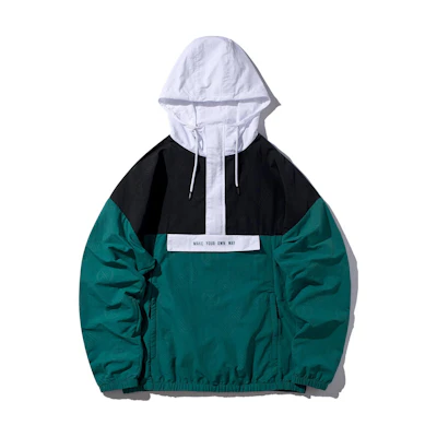 Li-Ning Wade Series Color-Block Zip Hoodie Jacket Men’s Storm Green AFDP827-1