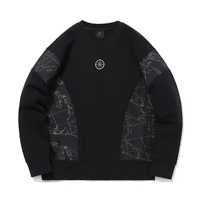Li-Ning Wade Series Colorblock Crewneck Sweatshirt Black Rock Gray AWDQ693-1