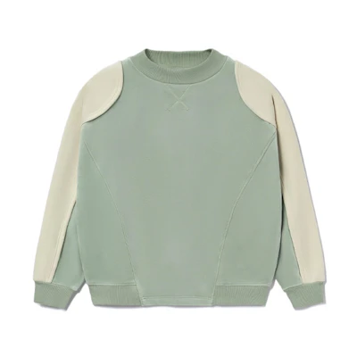 Li-Ning Wade Series Colorblock Fleece Pullover Sweatshirt Green (Unisex) AWDR733-4