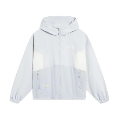 Li-Ning Wade Series Colorblock Hooded Sports Jacket Grey-White AFDT509-7