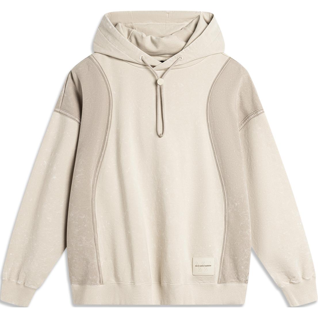 Li-Ning Wade Series Colorblock Hoodie Oatmeal Gray/Dust Gray Washed AWDU273-7