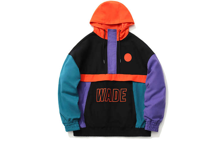 Li-Ning Wade Series Colorblock Print Hooded Sports Jacket Black () AFDQ893-1