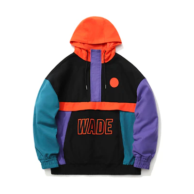 Li-Ning Wade Series Colorblock Print Hooded Sports Jacket Black () AFDQ893-1