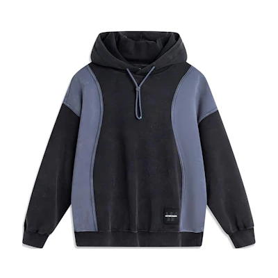 Li-Ning Wade Series Colorblocked Oversized Hoodie Black - AWDU273-1