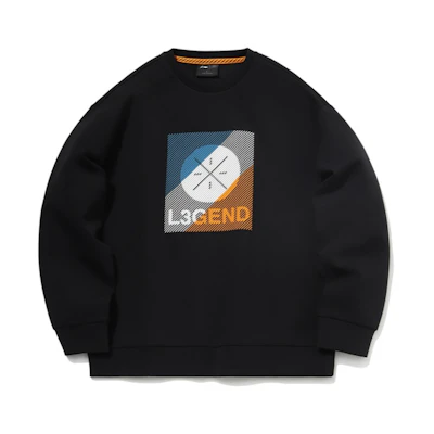 Li-Ning Wade Series Crewneck Long Sleeve Loose Pullover Sweatshirt Black AWDR041-1