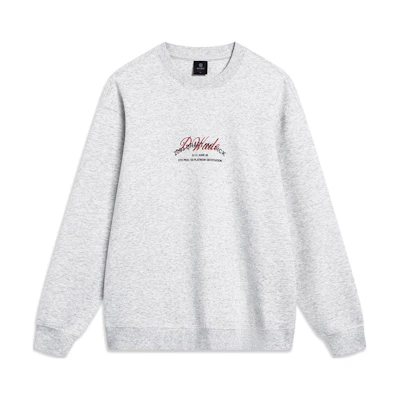 Li-Ning Wade Series Duckbill Cap Print Sweatshirt Ash Gray AWDT493-3