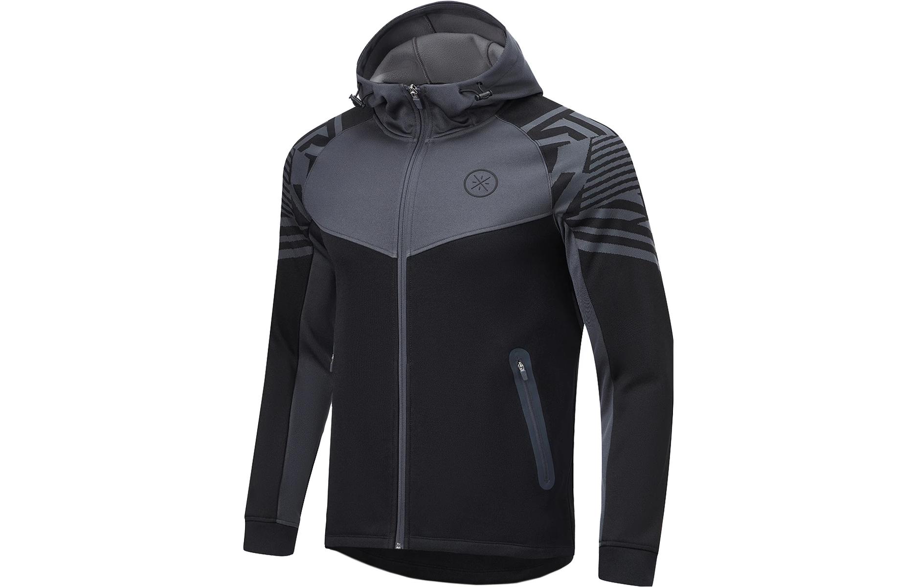 Li-Ning Wade Series Fleece Hoodie Black Cold Ebony Black AWDT919-1