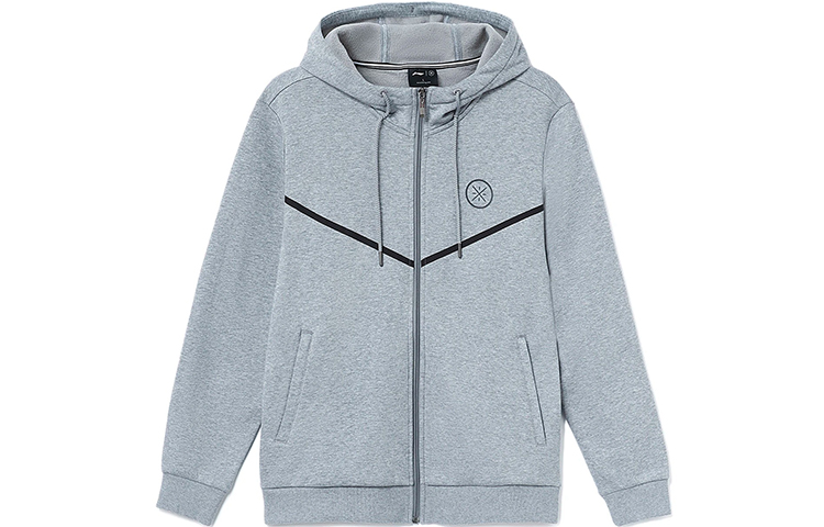 Li-Ning Wade Series Fleece Hoodie Jacket - Shark Gray AWDR843-3