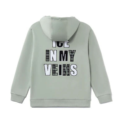 Li-Ning Wade Series Fleece Hoodie Loose Fit Unisex in Aqua Gray Green AWDR845-2