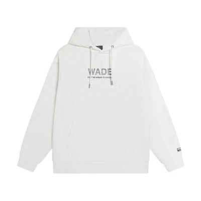 Li-Ning Wade Series Geometric Pattern Graphic Long-Sleeve Hoodie Off-White Unisex AWDS817-2