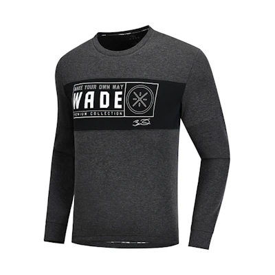Li-Ning Wade Series Graphic Crewneck Sweatshirt Gray AWDN661-3