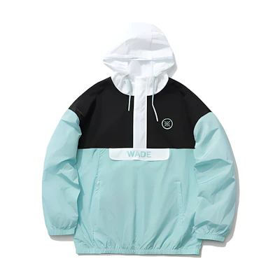 Li-Ning Wade Series Half-Zip Colorblock Loose Fit Hoodie Jacket Blue () AFDR205-3