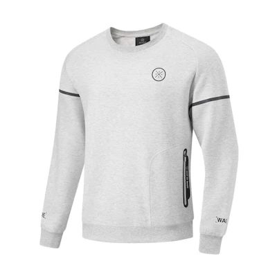 Li-Ning Wade Series Letter Logo Crewneck Sweatshirt Men’s Light Gray AWDT921-2