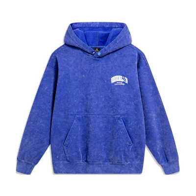 Li-Ning Wade Series Letter Print Blue Hoodie Pullover Dreamy Blue AWDU015-3