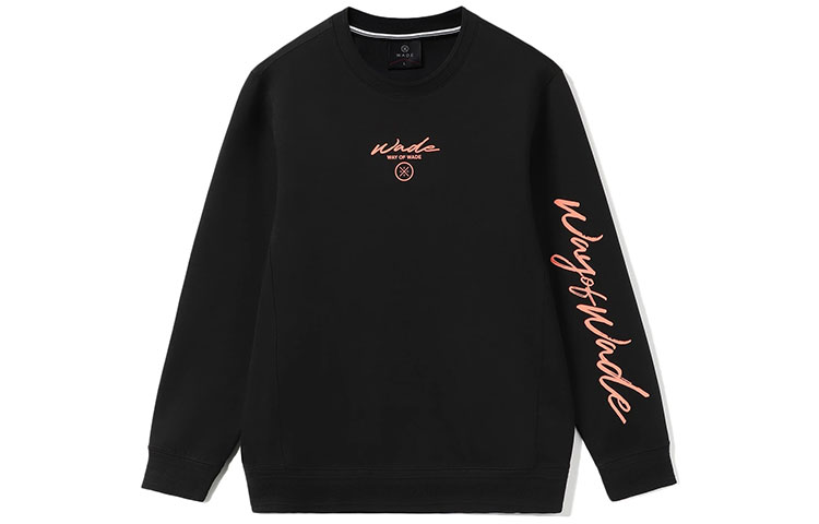 Li-Ning Wade Series Letter Print Pullover Crewneck Sweatshirt Black () AWDR397-1