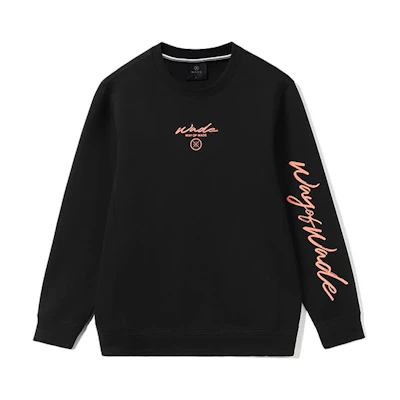 Li-Ning Wade Series Letter Print Pullover Crewneck Sweatshirt Black () AWDR397-1
