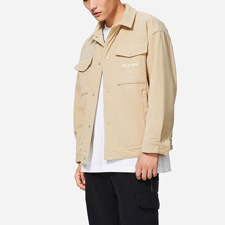 Details for Li-Ning Wade Series Logo Patch Polo Collar Jacket Off-White AJMS065-3