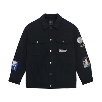 Li-Ning Wade Series Logo Pattern Single-Breasted Jacket Unisex Black AJMS153-1