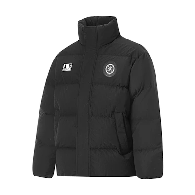 Li-Ning Wade Series Logo Print Water-Resistant Down Jacket Men Black AYMT153-1
