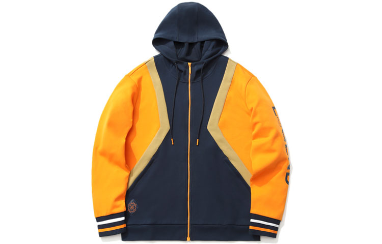 Li-Ning Wade Series Orange Printed Zip Hoodie AWDR047-3