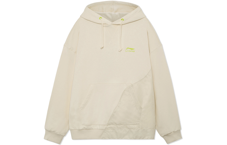Li-Ning Wade Series Pocket Spliced Loose Hoodie Unisex Off-White AWDR735-1