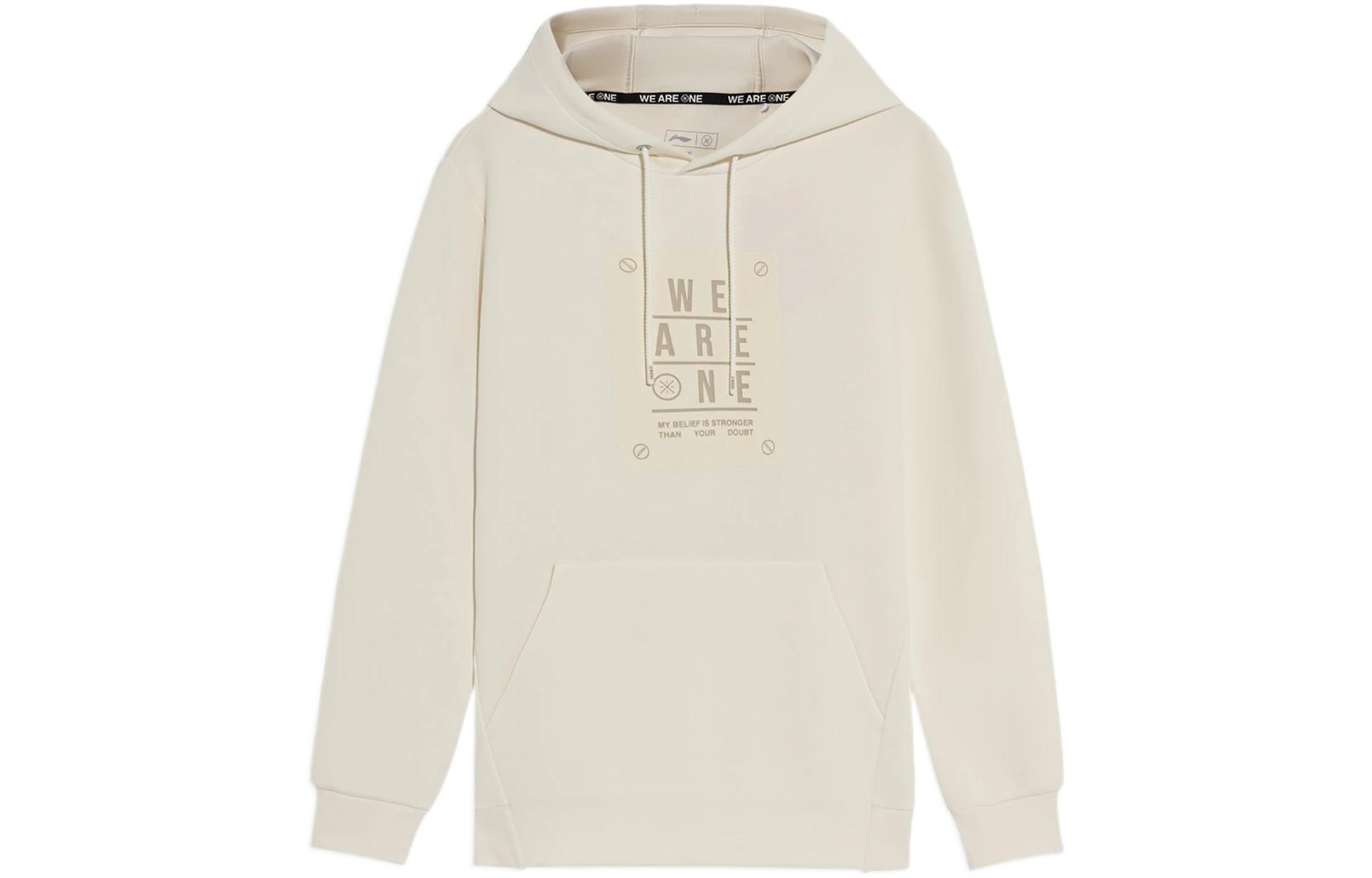 Li-Ning Wade Series Printed Hoodie Off-White AWDS193-3