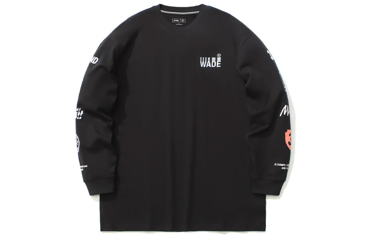 Li-Ning Wade Series Printed Pullover Hoodie Black () AHSR497-1