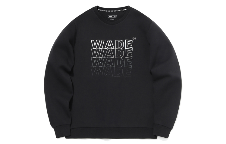 Li-Ning Wade Series Pullover Crewneck Sweatshirt Standard Black AWDQ703-1
