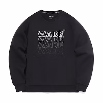 Li-Ning Wade Series Pullover Crewneck Sweatshirt Standard Black AWDQ703-1