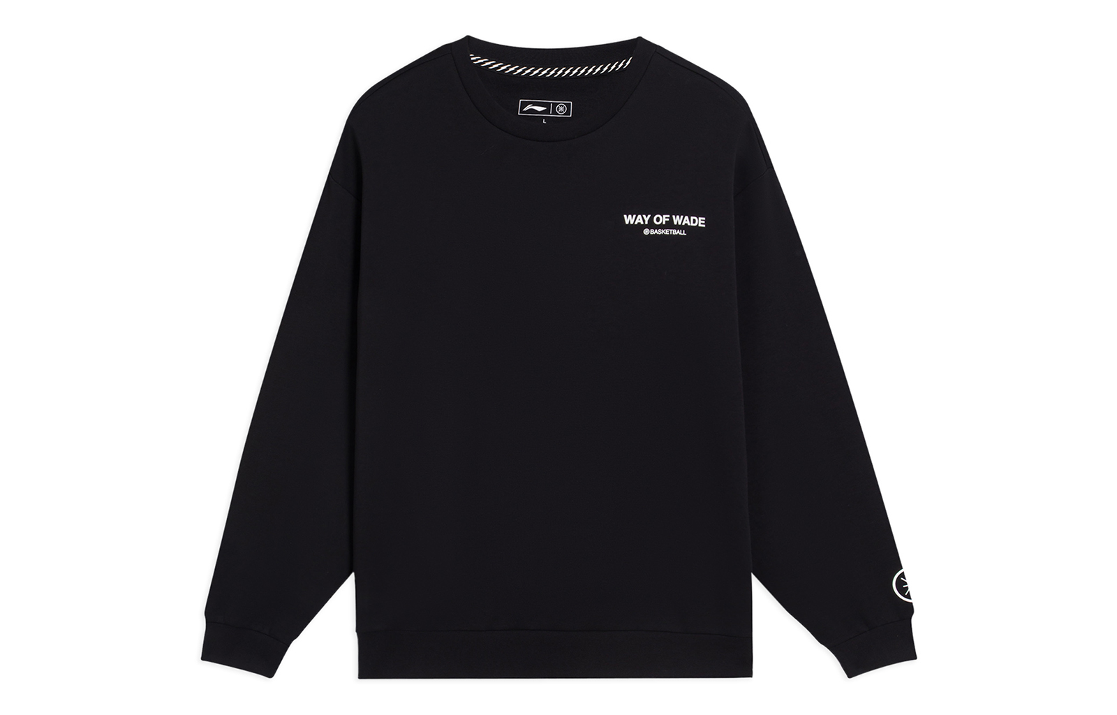 Li-Ning Wade Series Pullover Knit Crewneck Sweatshirt Black () AWDS813-4